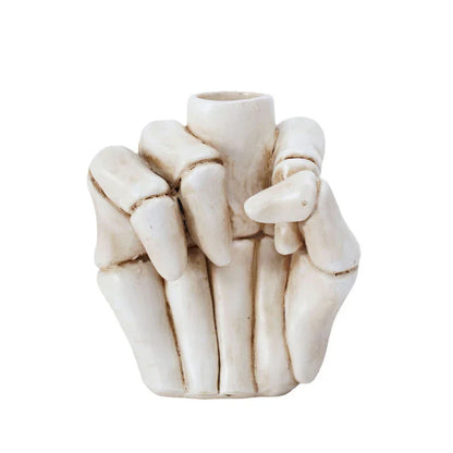 Skeleton Middle Finger Candle Holder